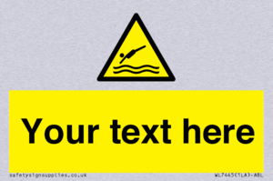 Custom Warning diving area